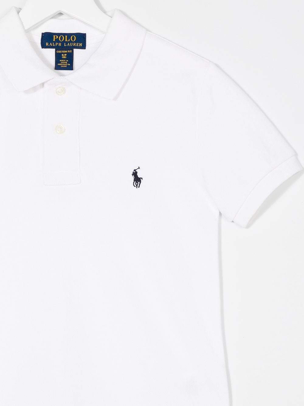 White cotton classic polo shirt
