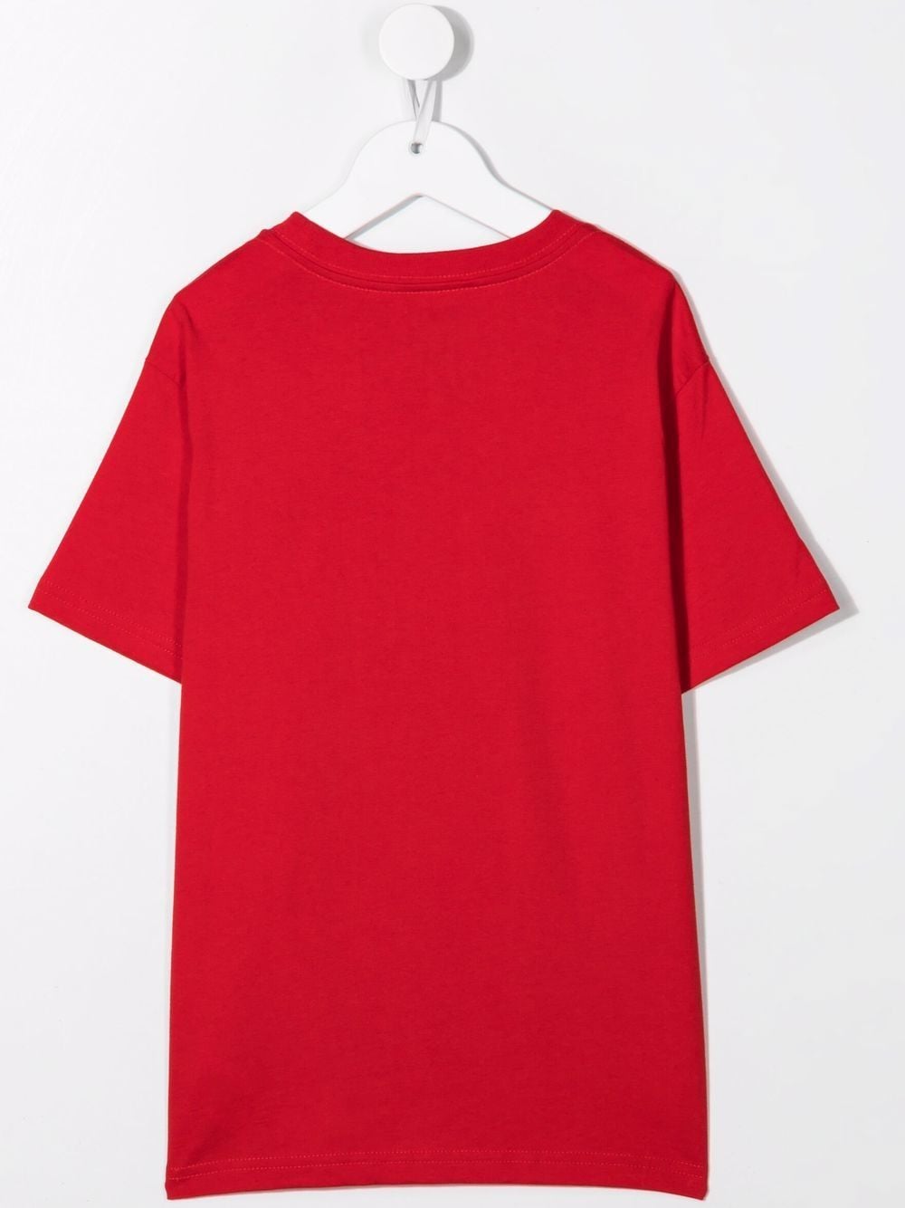 Red cotton embroidered-logo T-shirt