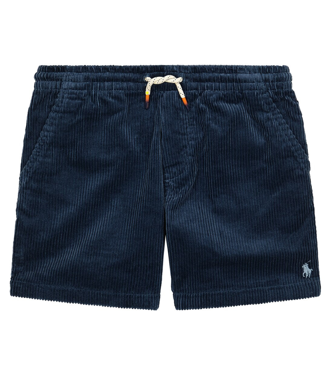Corduroy shorts with front logo