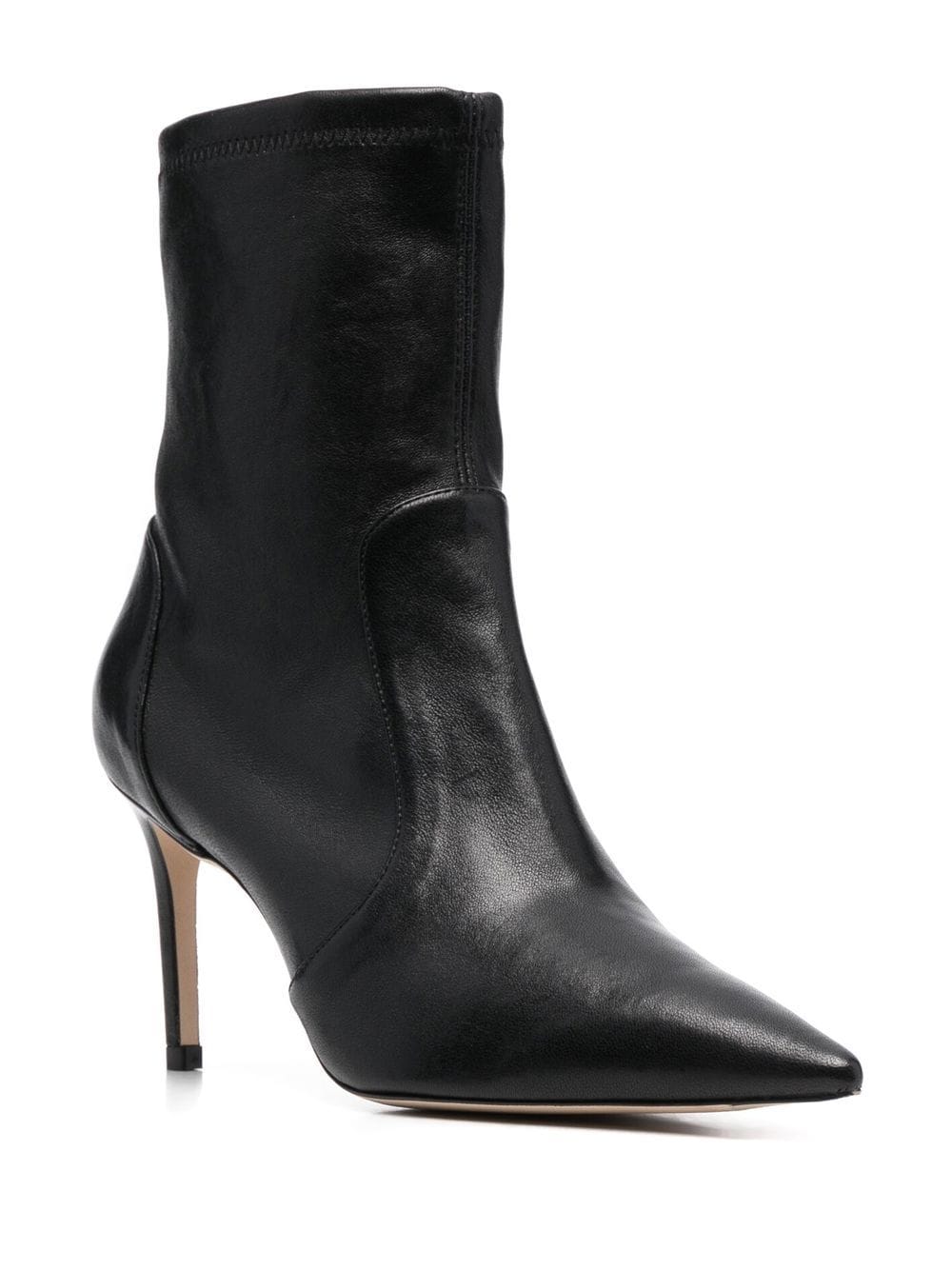 Leather stretch bootie