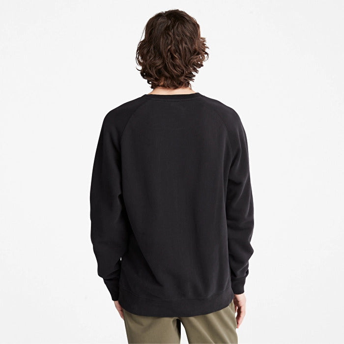 Black Brushed back crewneck sweater