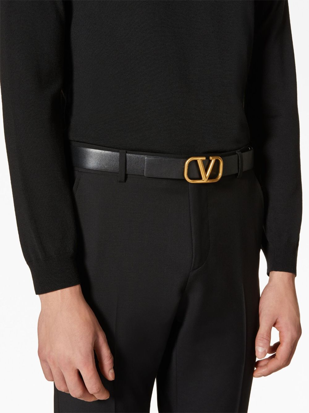 VLogo Signature leather belt<BR/><BR/><BR/>