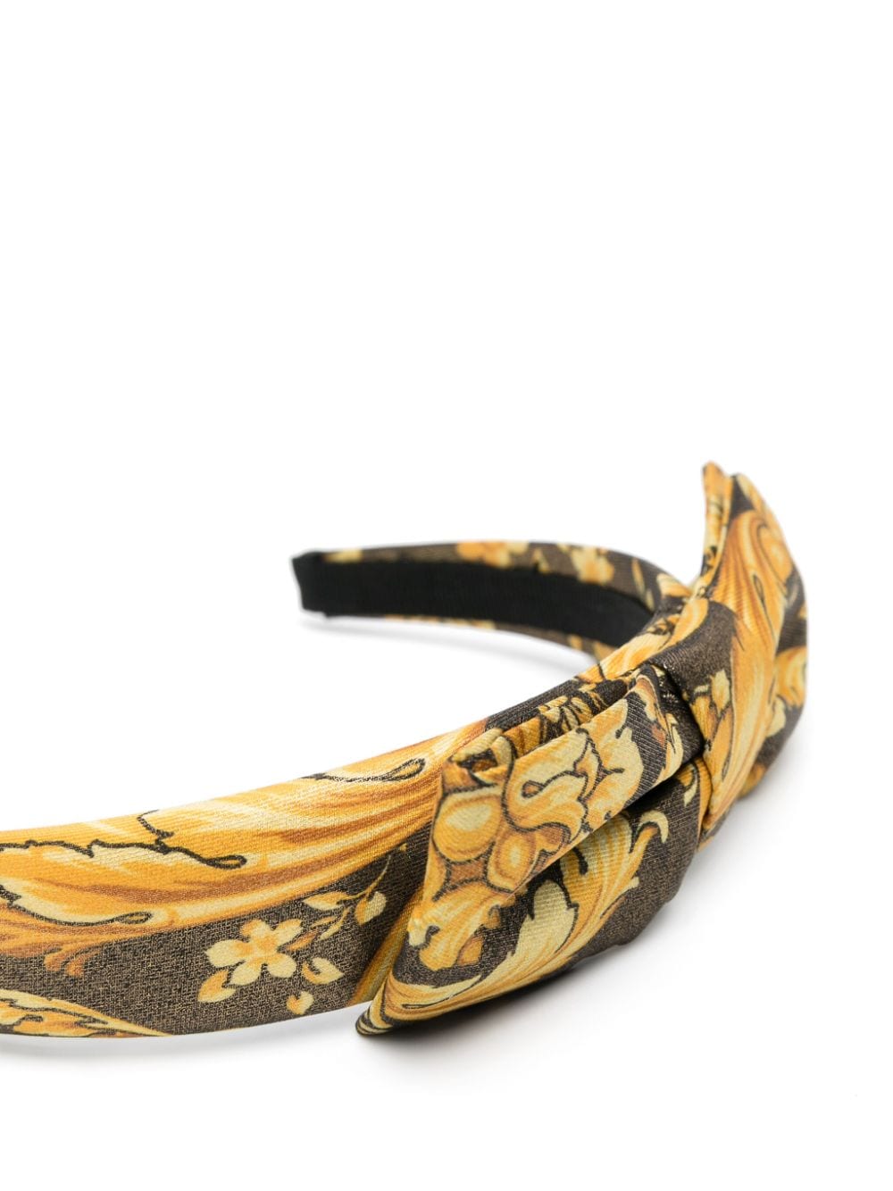 Barocco-print bow-detail headband