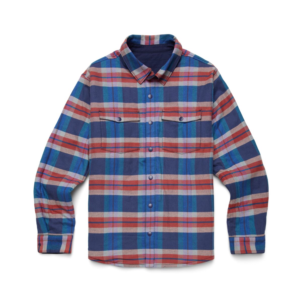 Blue reversible Salto insulated flannel jacket