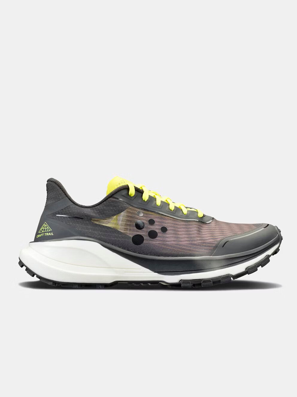 Black/neon yellow pure trail sneakers