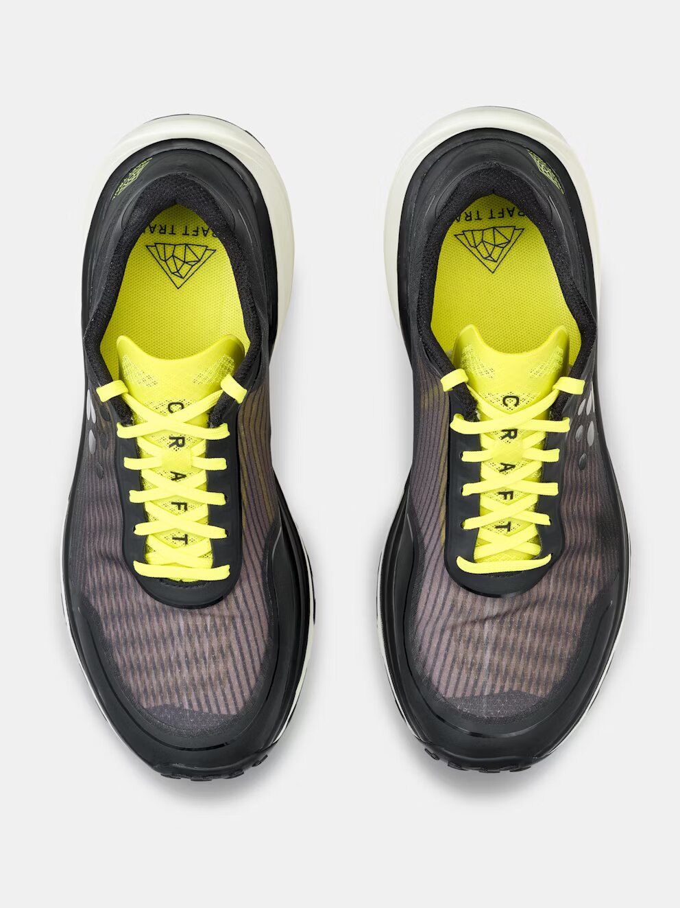 Black/neon yellow pure trail sneakers