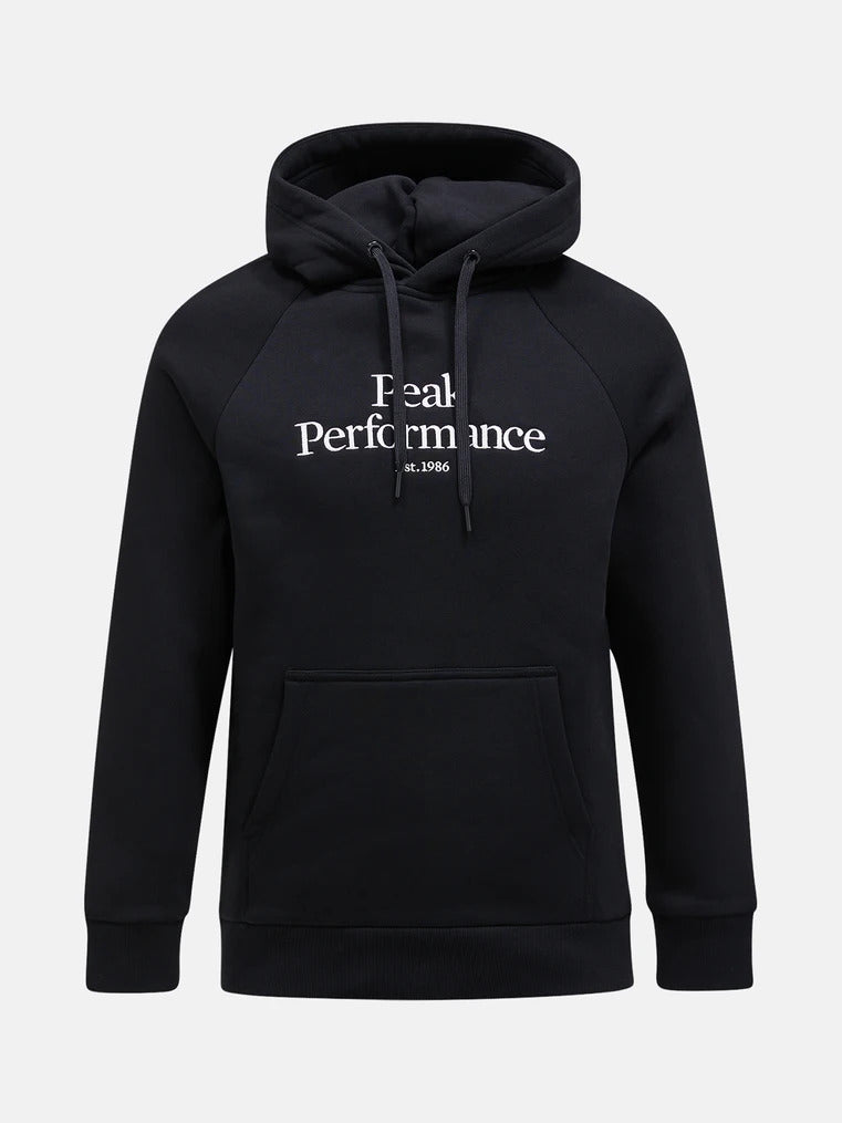 Black hoodie with front logo