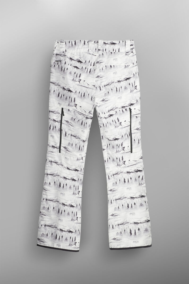 Black/white plan printed pants