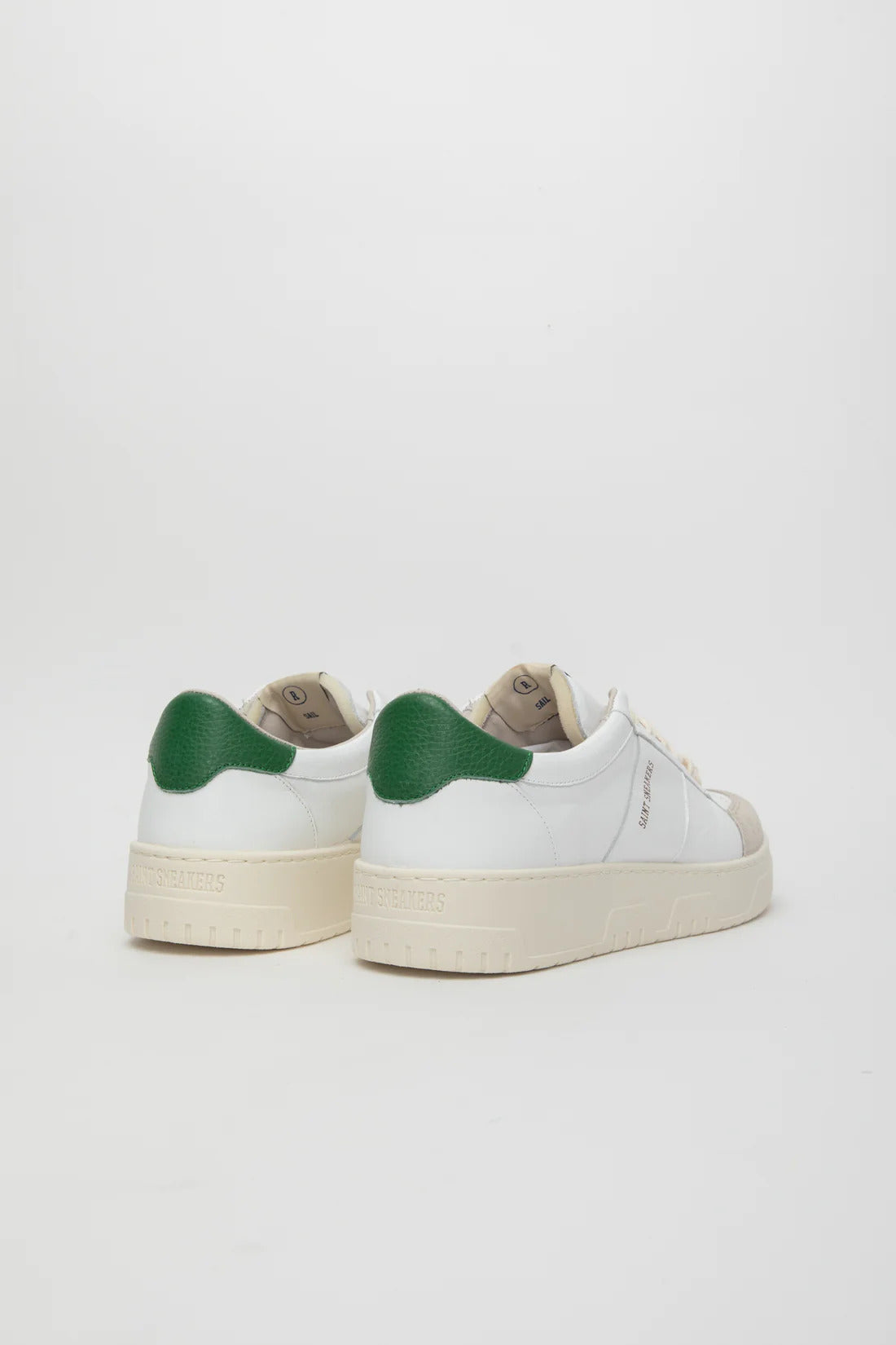 White/green sail sneakers