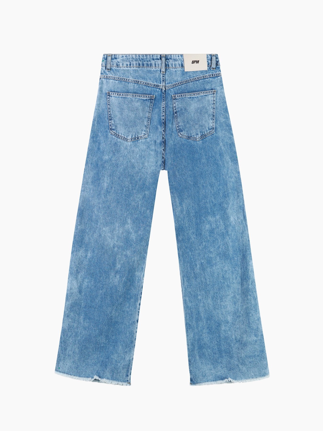 Fluid canvas denim with darts at the front