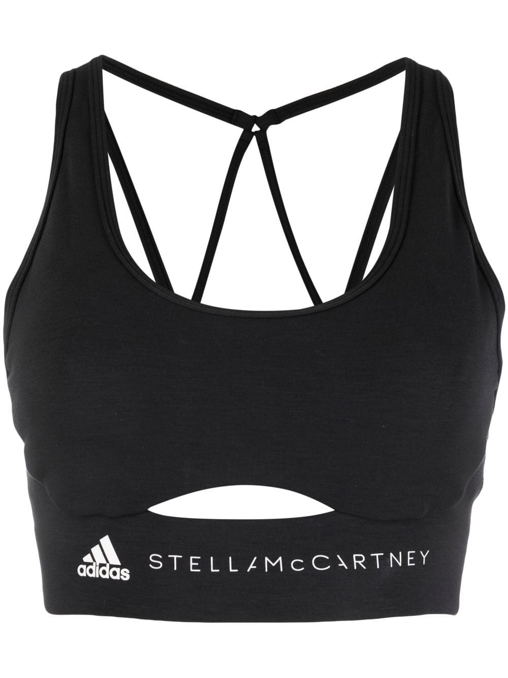 Logo-print bralette top