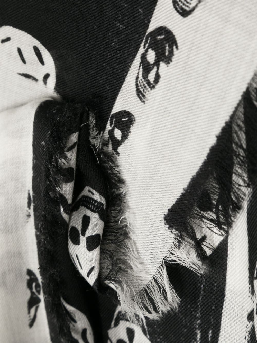Skull-print wool scarf<BR/><BR/><BR/>