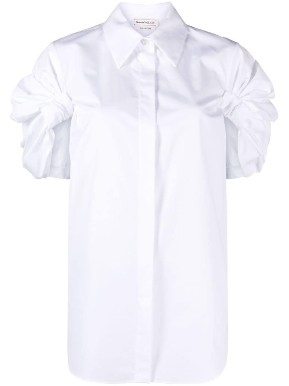 Camicia bianca con trama in popeline
