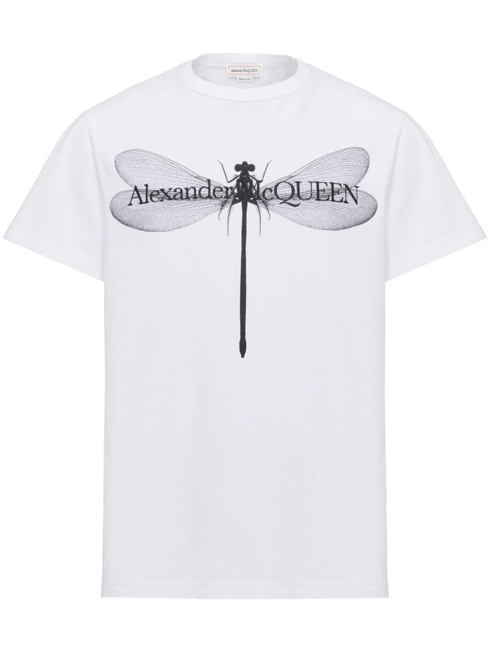 Dragonfly-print cotton T-shirt<BR/><BR/><BR/>