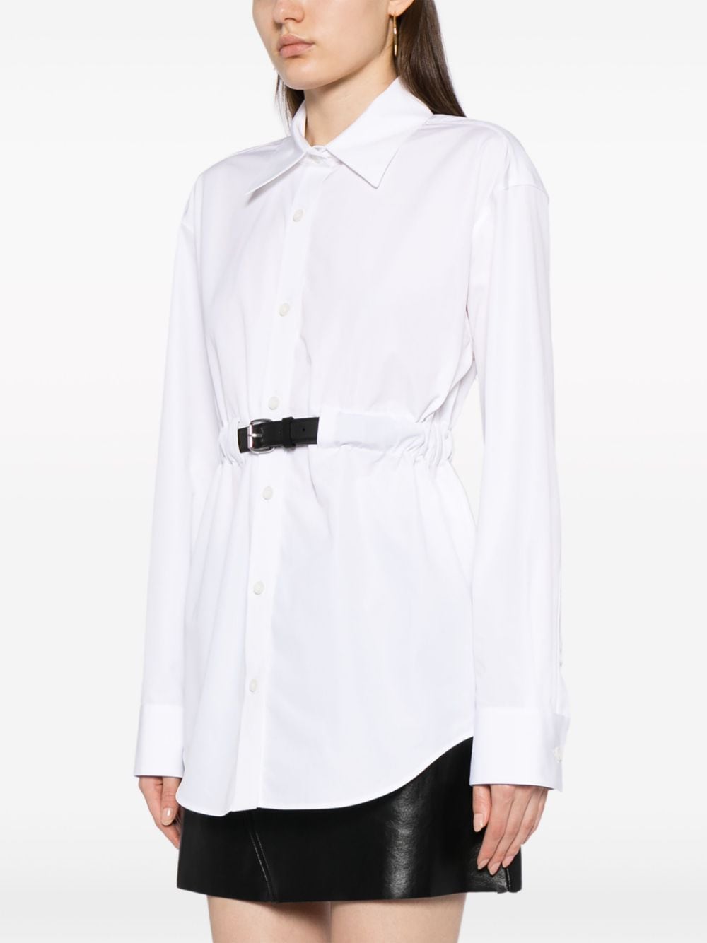 Camicia tunica in cotone con cintura<br><br><br>