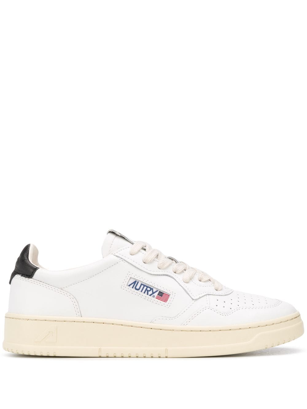 White/multicolour leather Medalist low-top sneakers