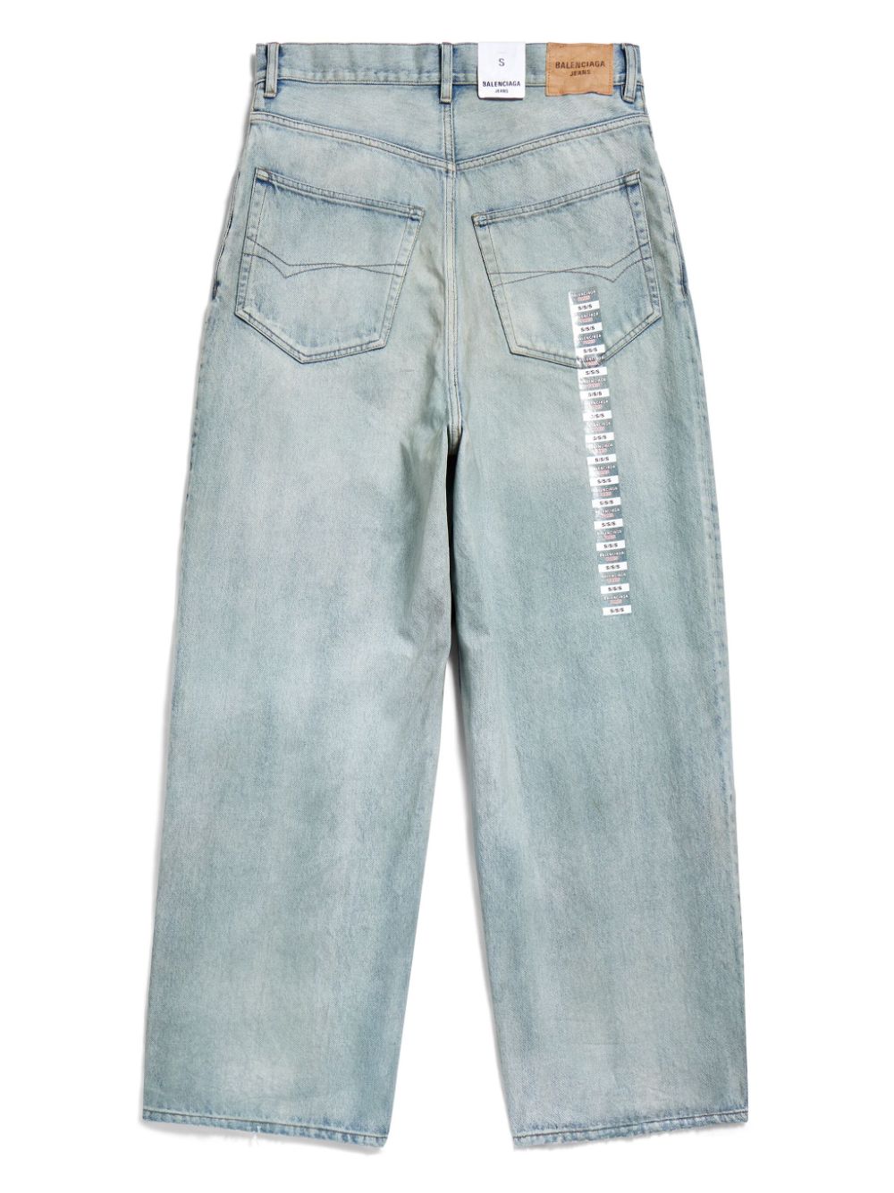 Jeans in denim di cotone azzurro