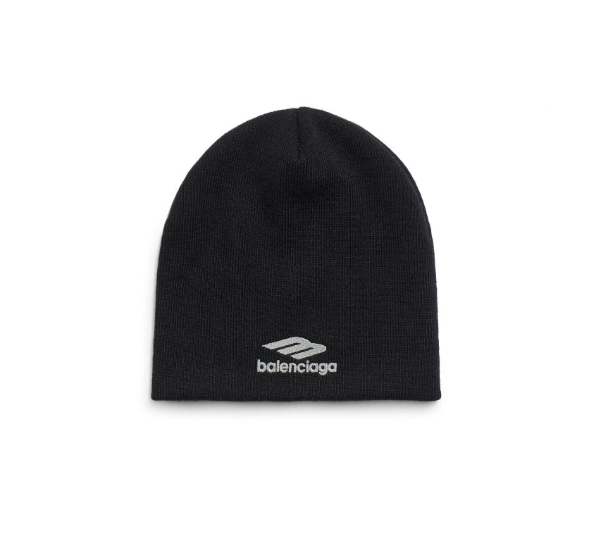 3B Sports Icon cap in black ribbed stretch knit