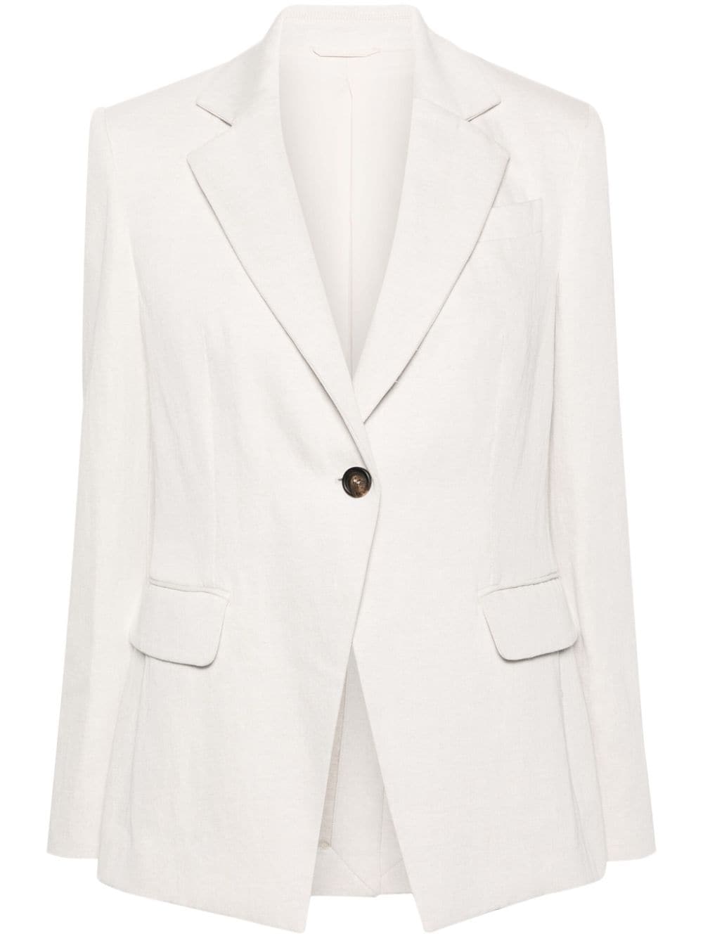 Blazer monopetto in misto cotone<br><br><br>