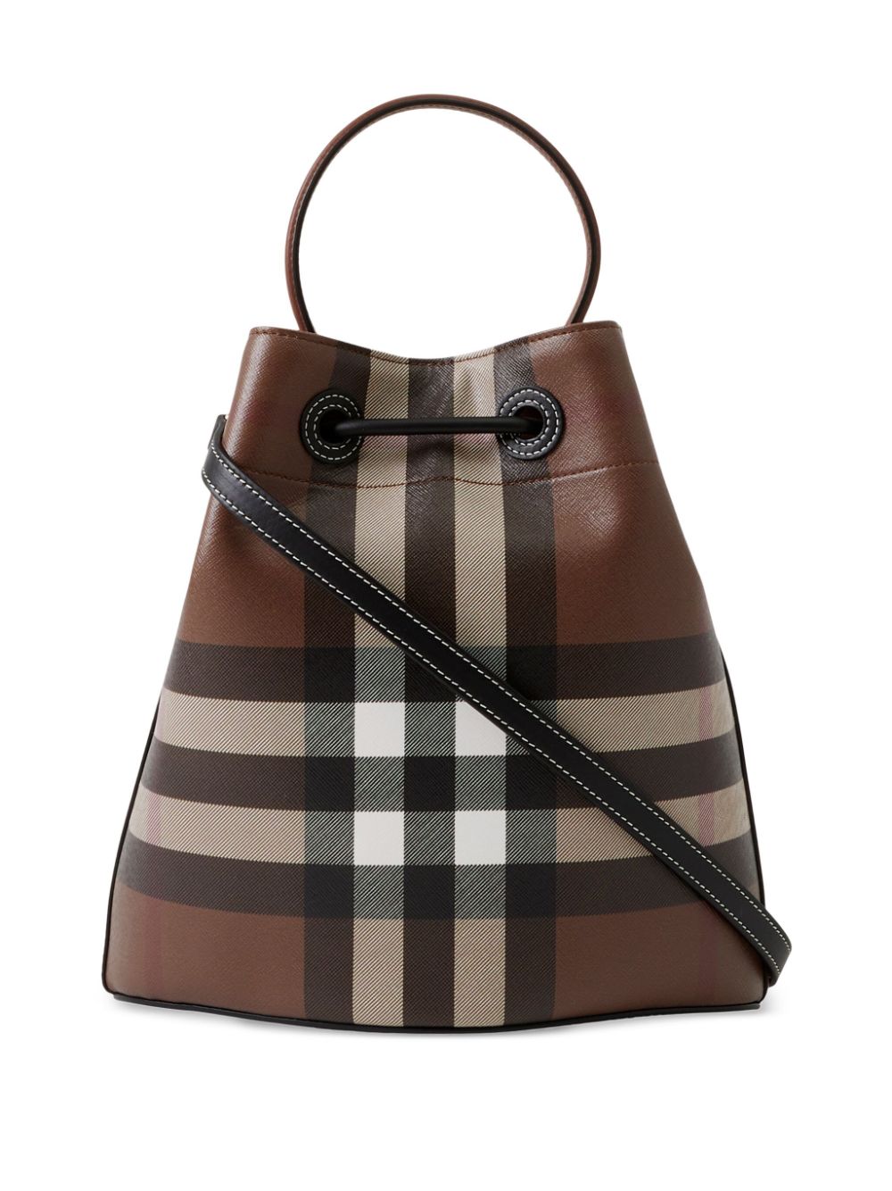 Small TB leather bucket bag