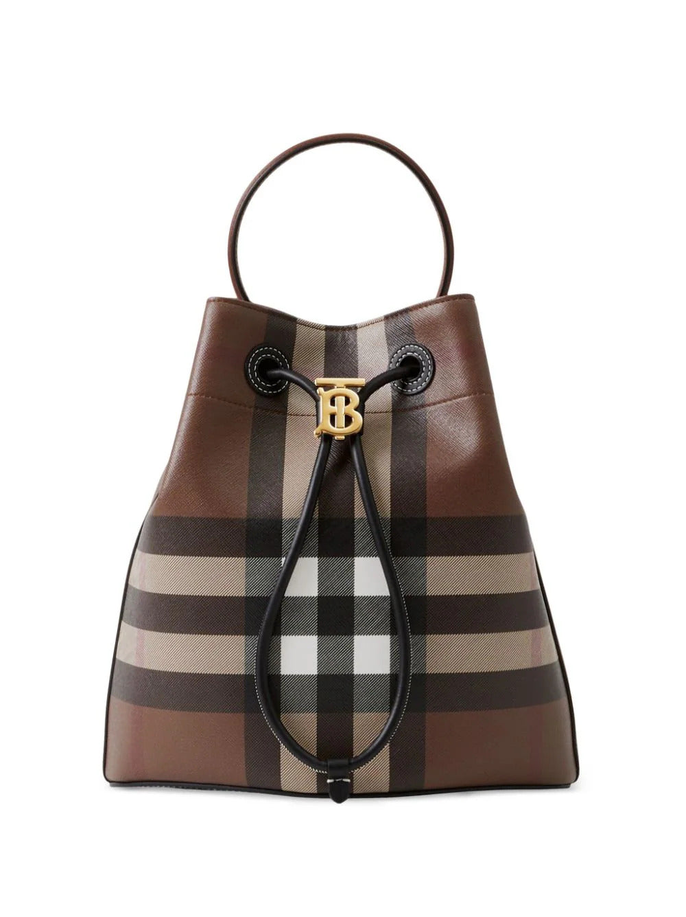 Small TB leather bucket bag