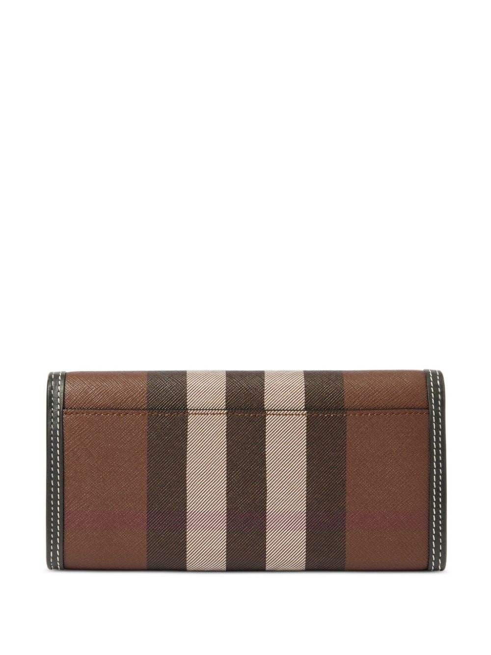 Check-pattern leather-trim wallet<BR/><BR/><BR/>