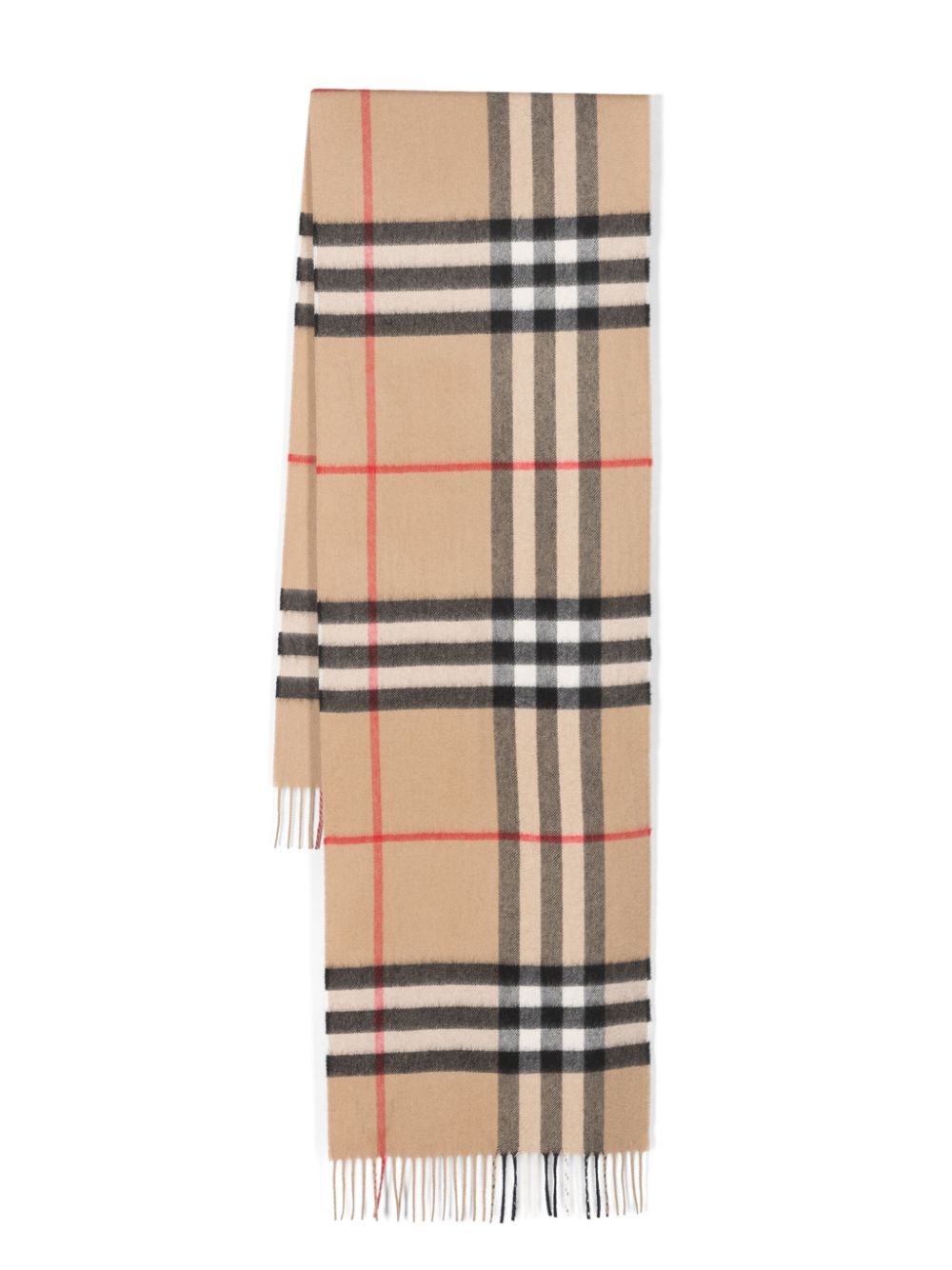 Vintage-check cashmere scarf<BR/><BR/>