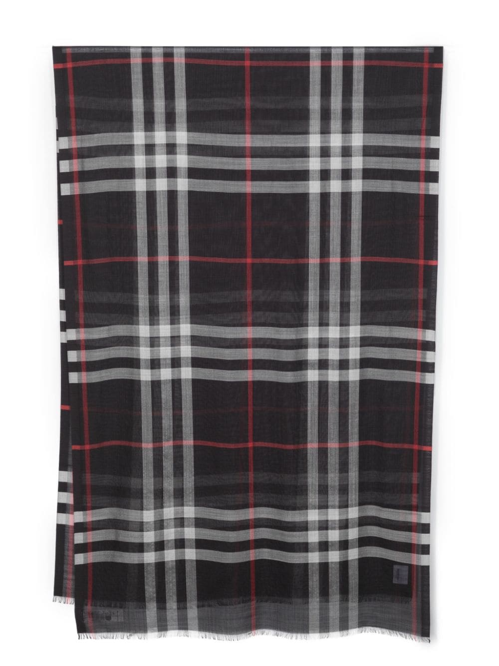 Checked frayed scarf<BR/><BR/><BR/>