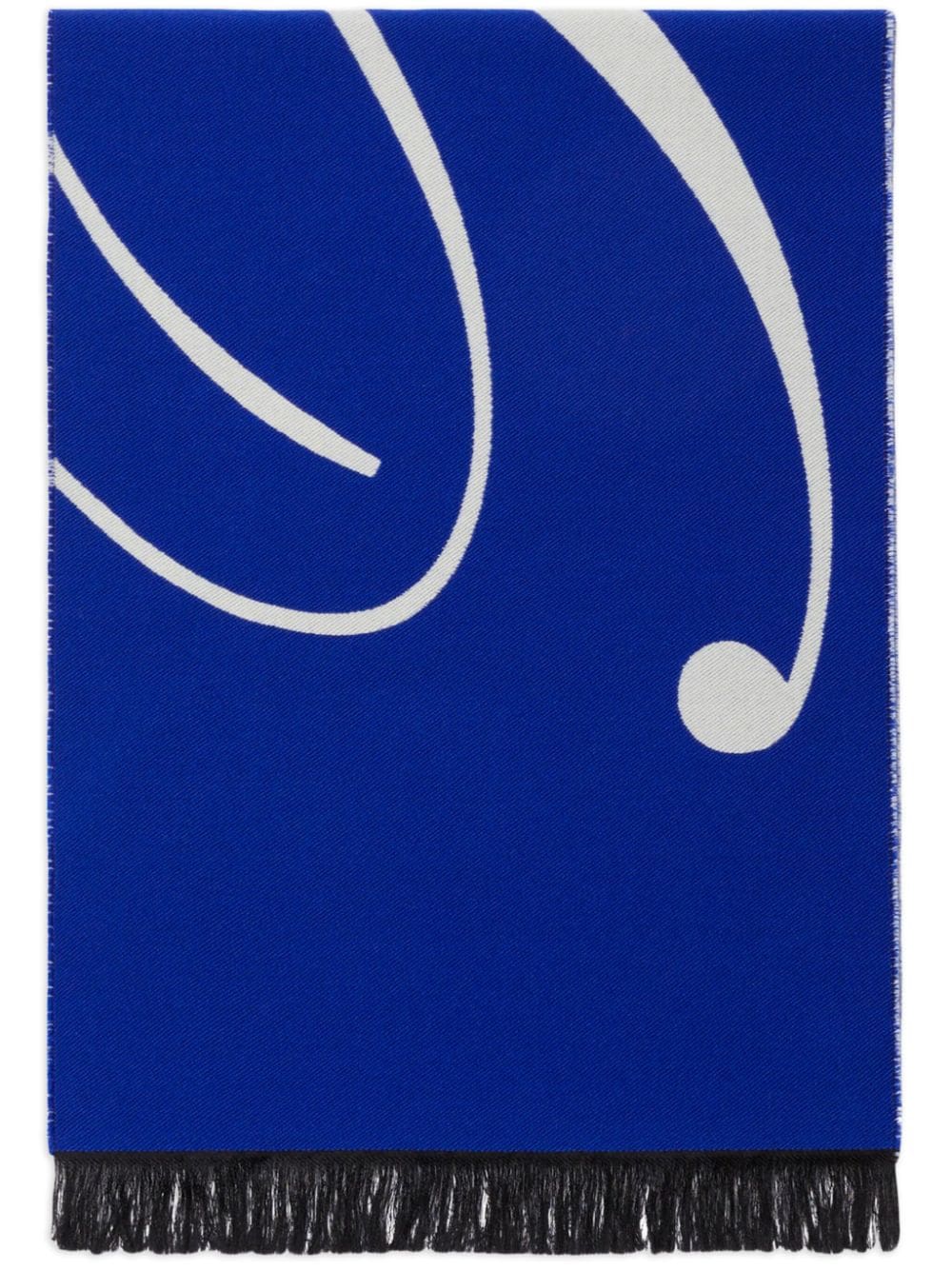 Intarsia-knit logo scarf