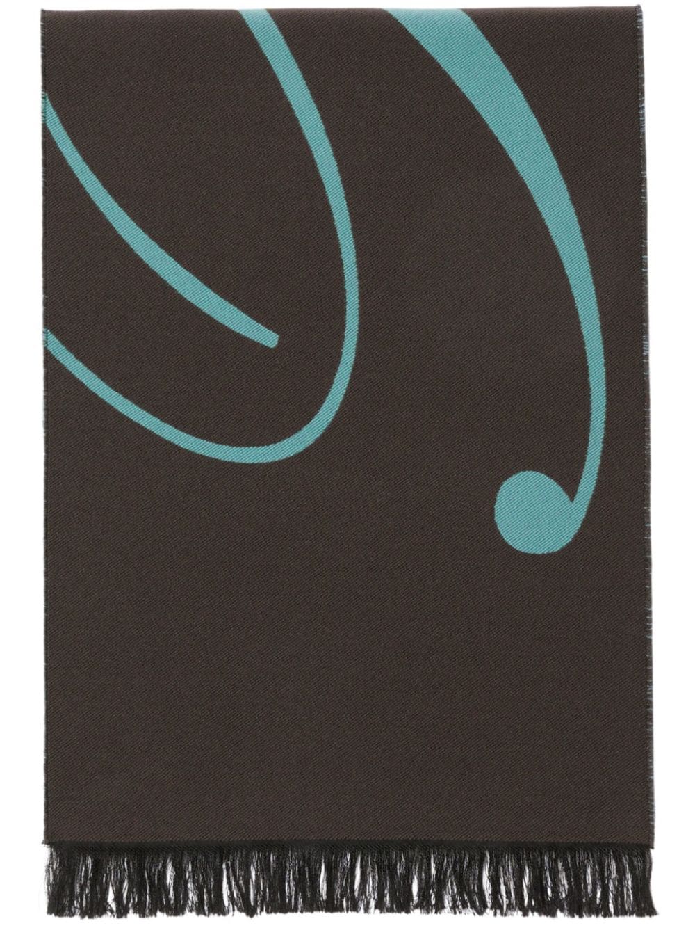 Logo intarsia-knit wool-blend scarf<BR/><BR/><BR/>