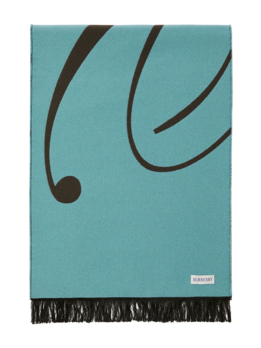 Logo intarsia-knit wool-blend scarf<BR/><BR/><BR/>