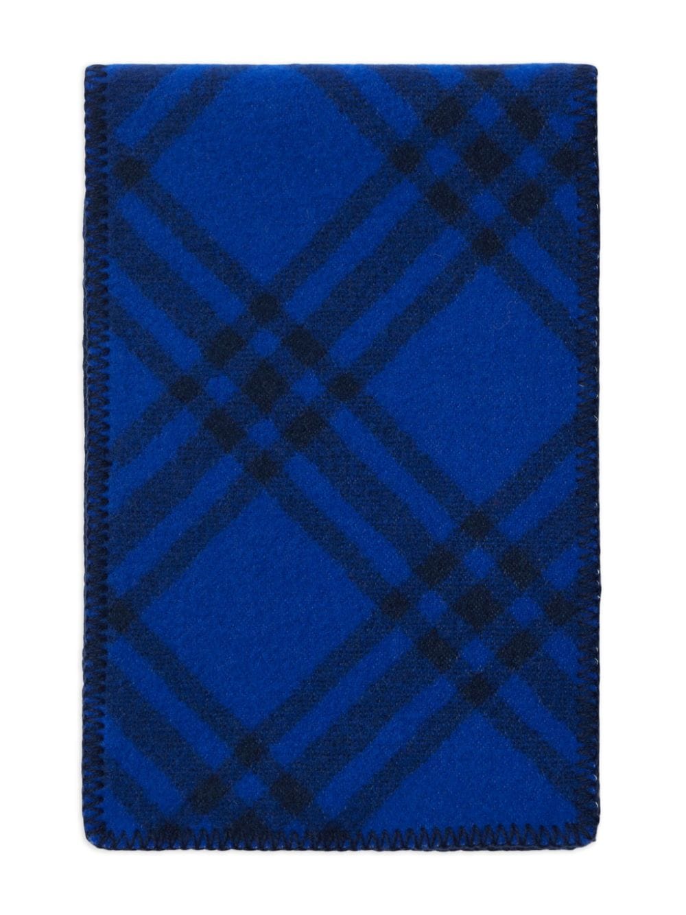 Sciarpa in lana a quadri con patch logo<br><br><br>