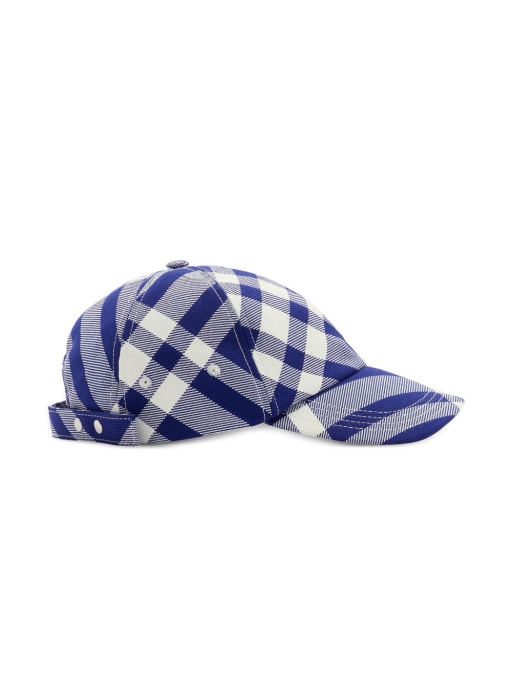 Check-plaid cotton baseball cap<BR/><BR/><BR/>
