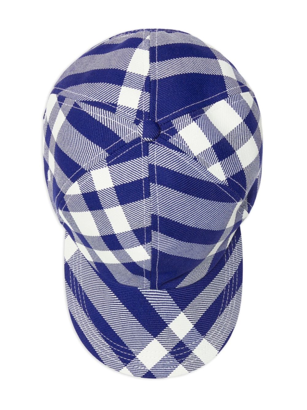Check-plaid cotton baseball cap<BR/><BR/><BR/>