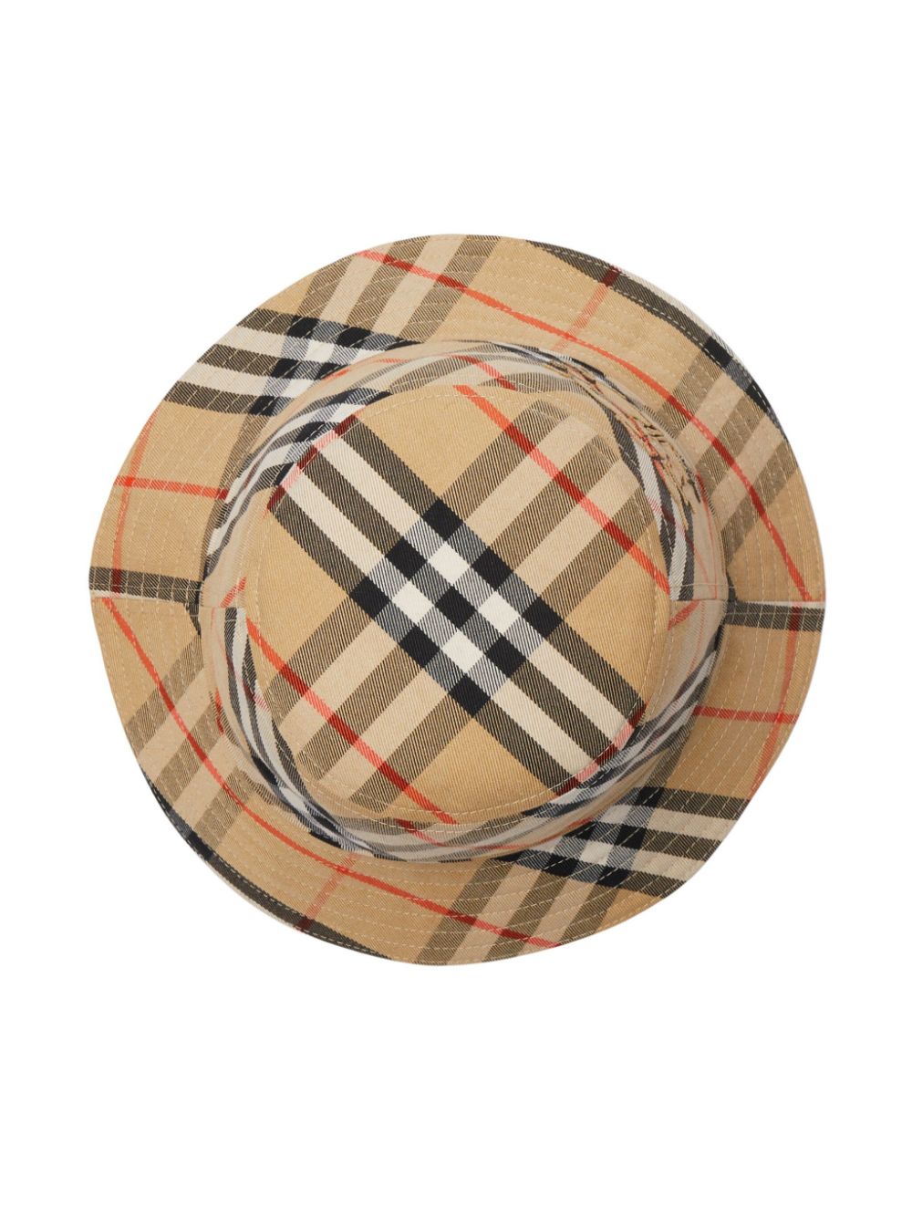 Vintage Check-pattern bucket hat<BR/><BR/><BR/>