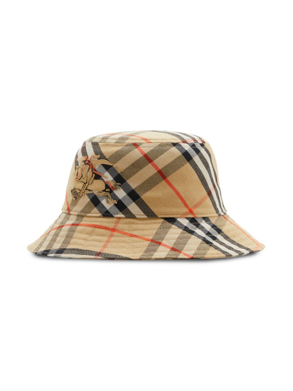 Vintage Check-pattern bucket hat<BR/><BR/><BR/>