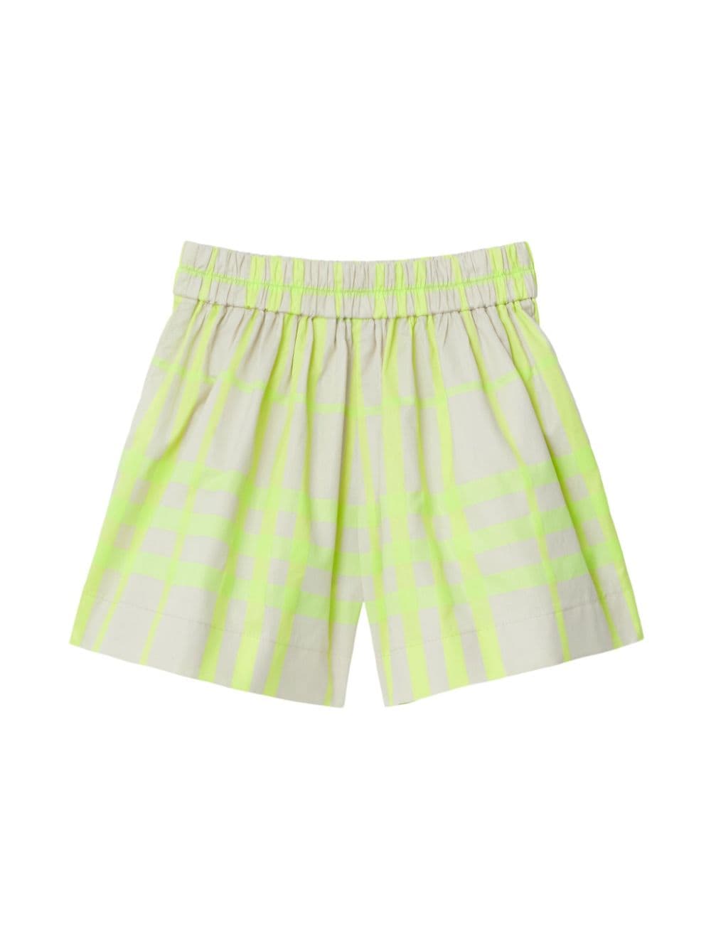 Lime classic pattern shorts