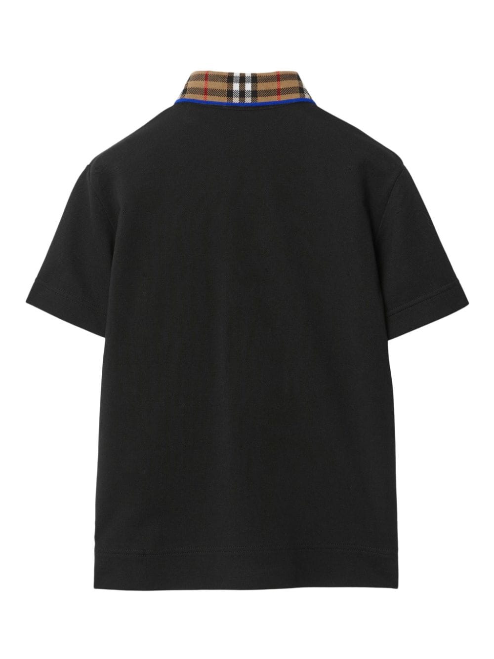 Contrast-collar cotton polo shirt<BR/><BR/><BR/>