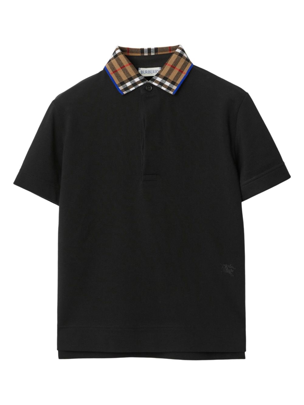 Contrast-collar cotton polo shirt<BR/><BR/><BR/>