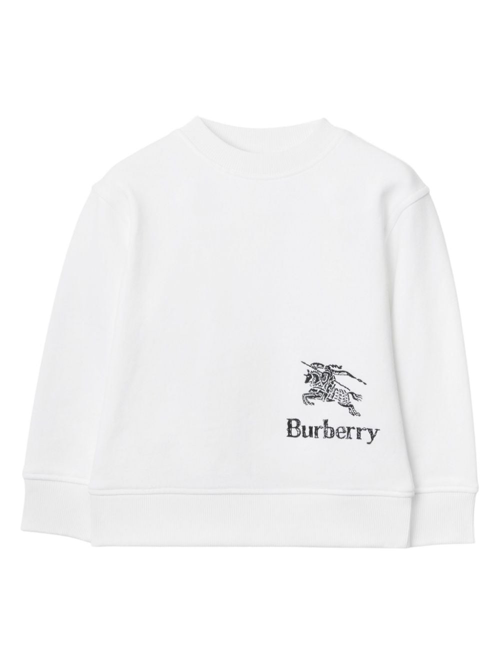 Logo-embroidered cotton sweatshirt<BR/><BR/><BR/>