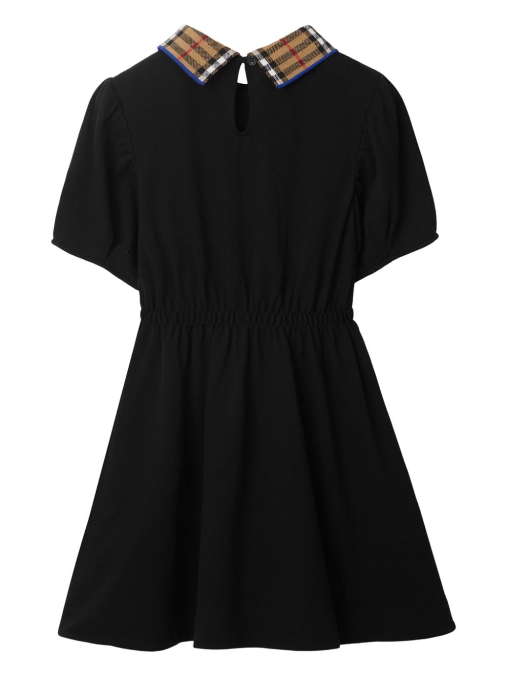 Check-collar cotton polo dress<BR/><BR/><BR/>