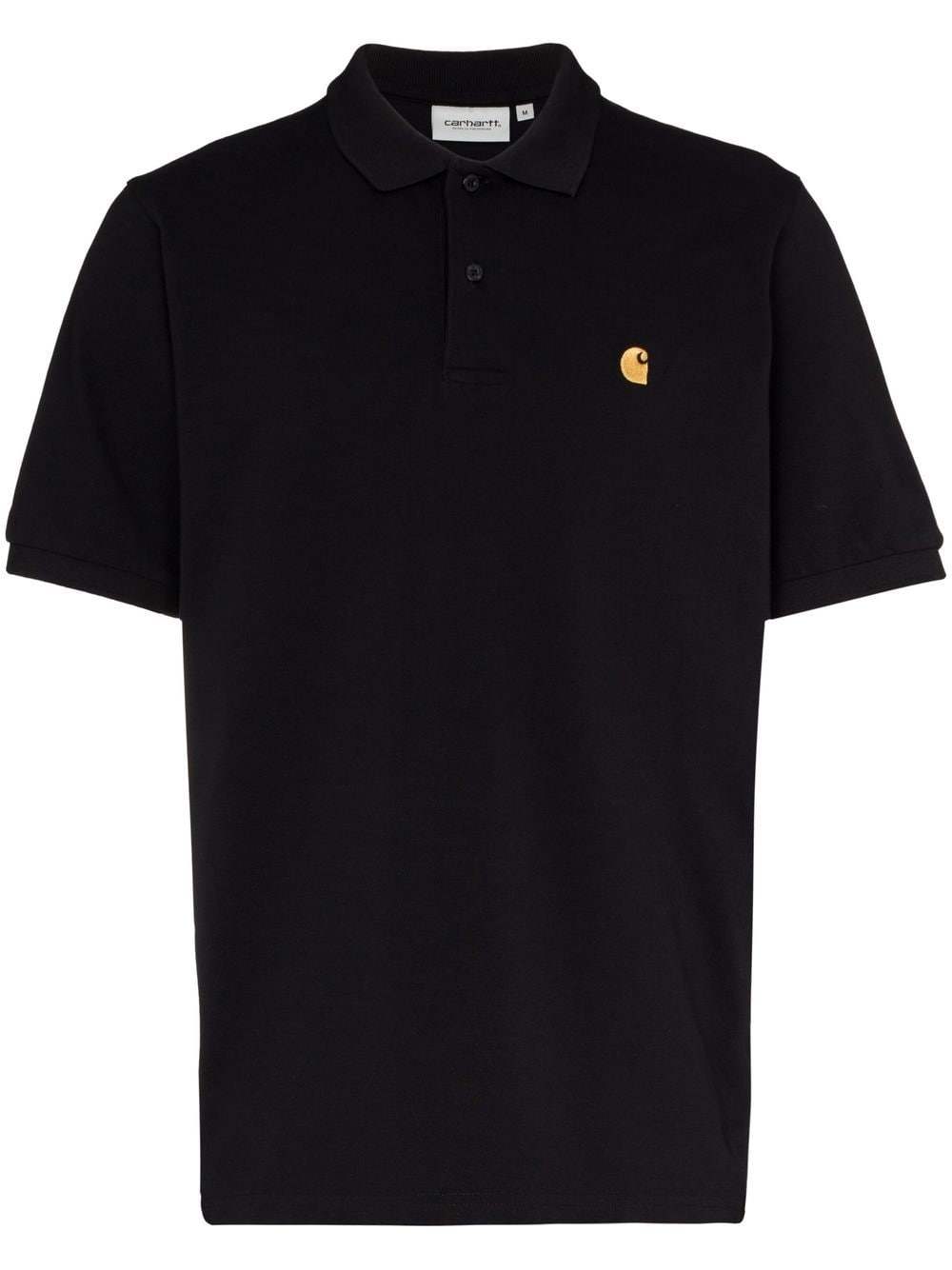 Black cotton Chase logo-embroidered polo shirt