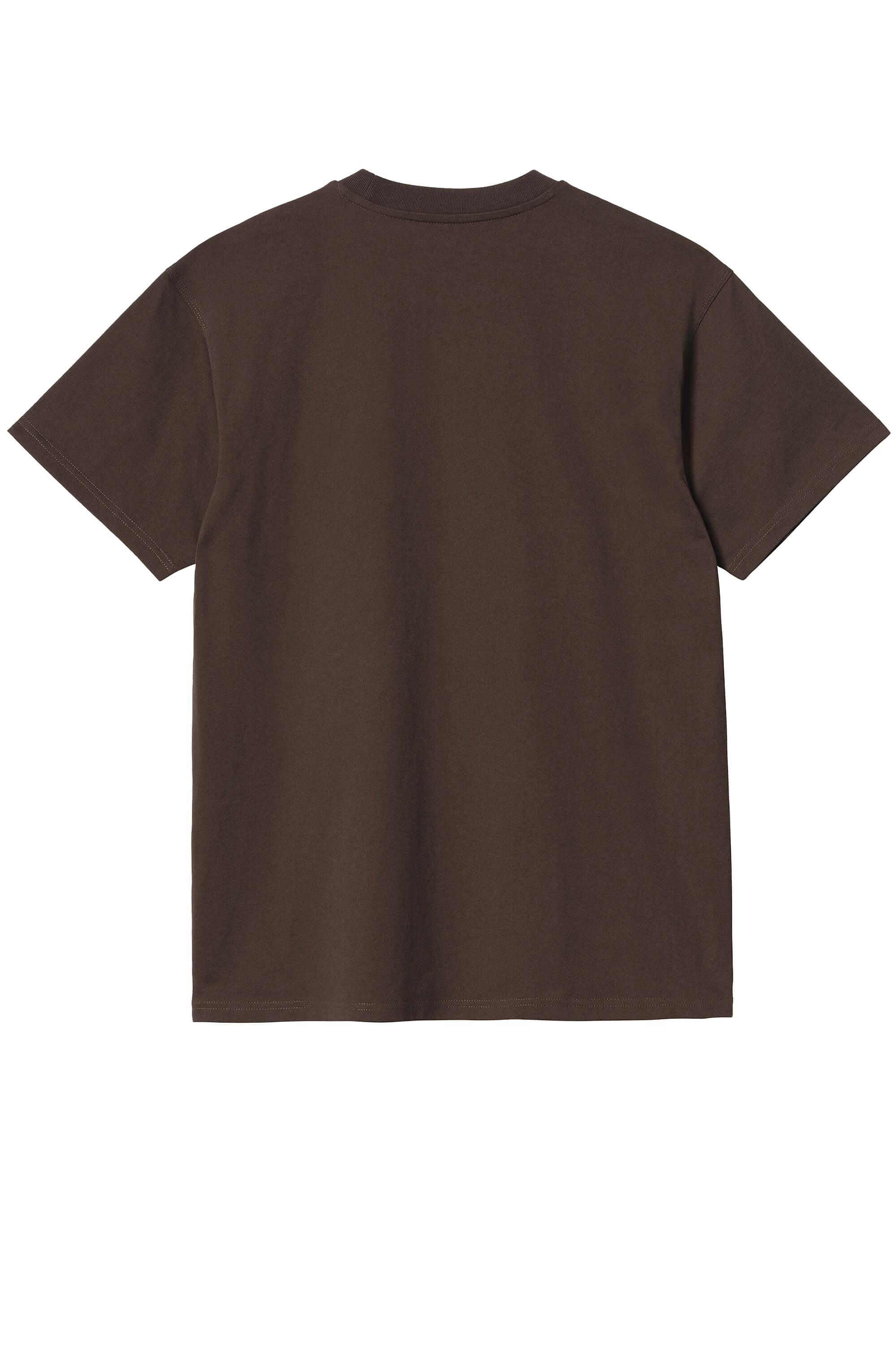 T-shirt ricamata in cotone marrone scuro
