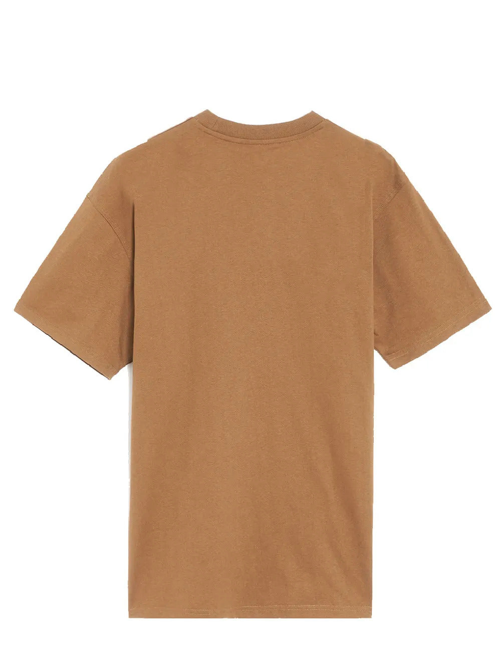T-shirt ricamata in cotone marrone chiaro