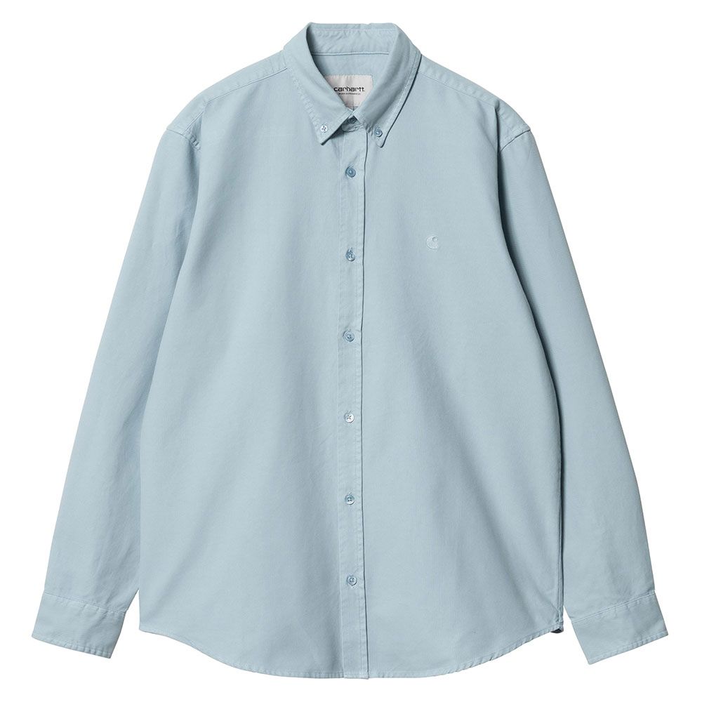 Long sleeve bolton shirt in frosted blue