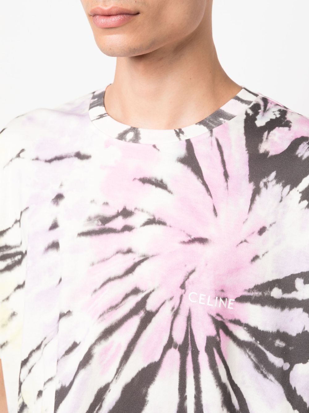 Light pink/multicolour cotton T-shirt