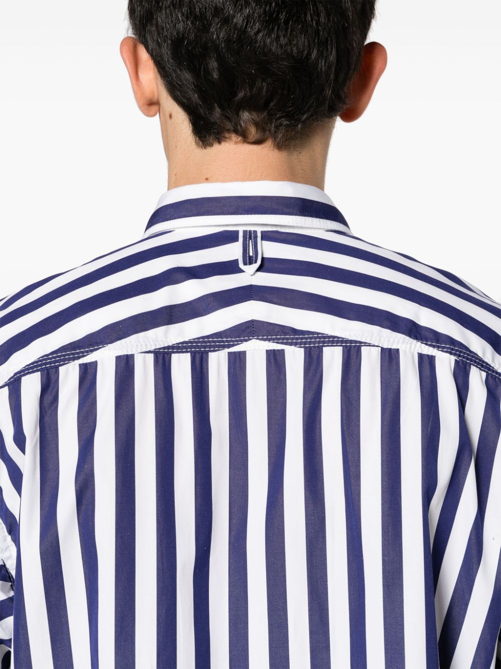 striped poplin shirt<BR/><BR/><BR/>