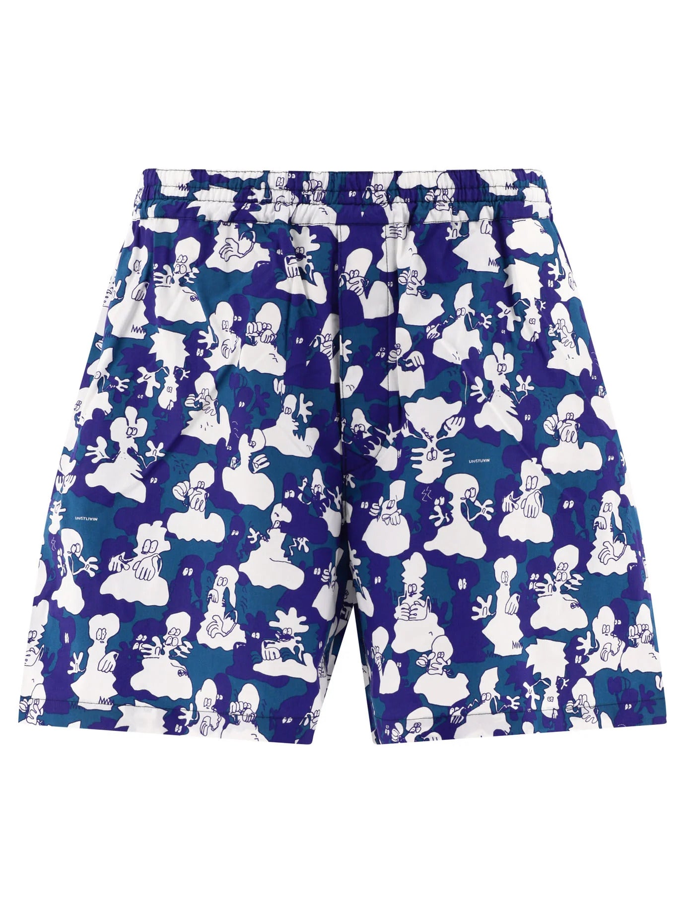 All-over stamp shorts