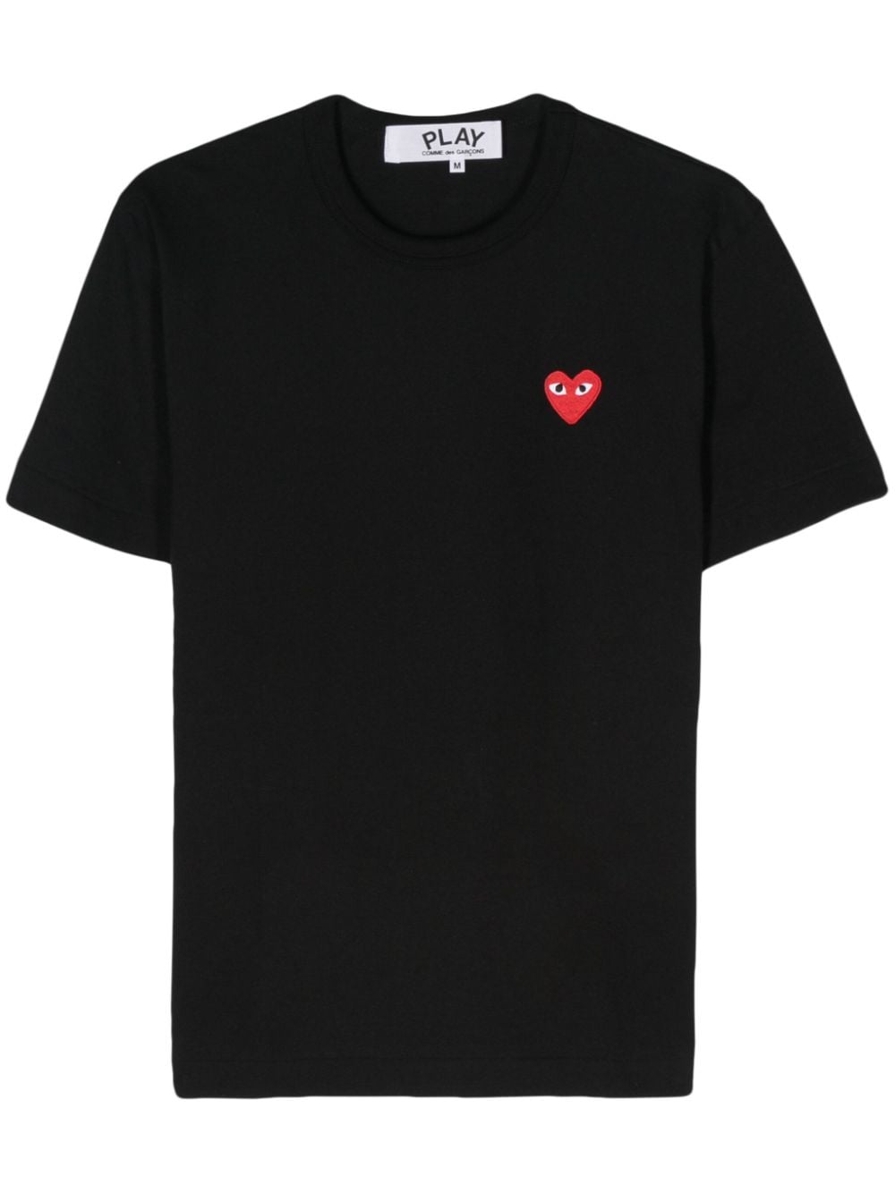 Black cotton jersey texture T-shirt