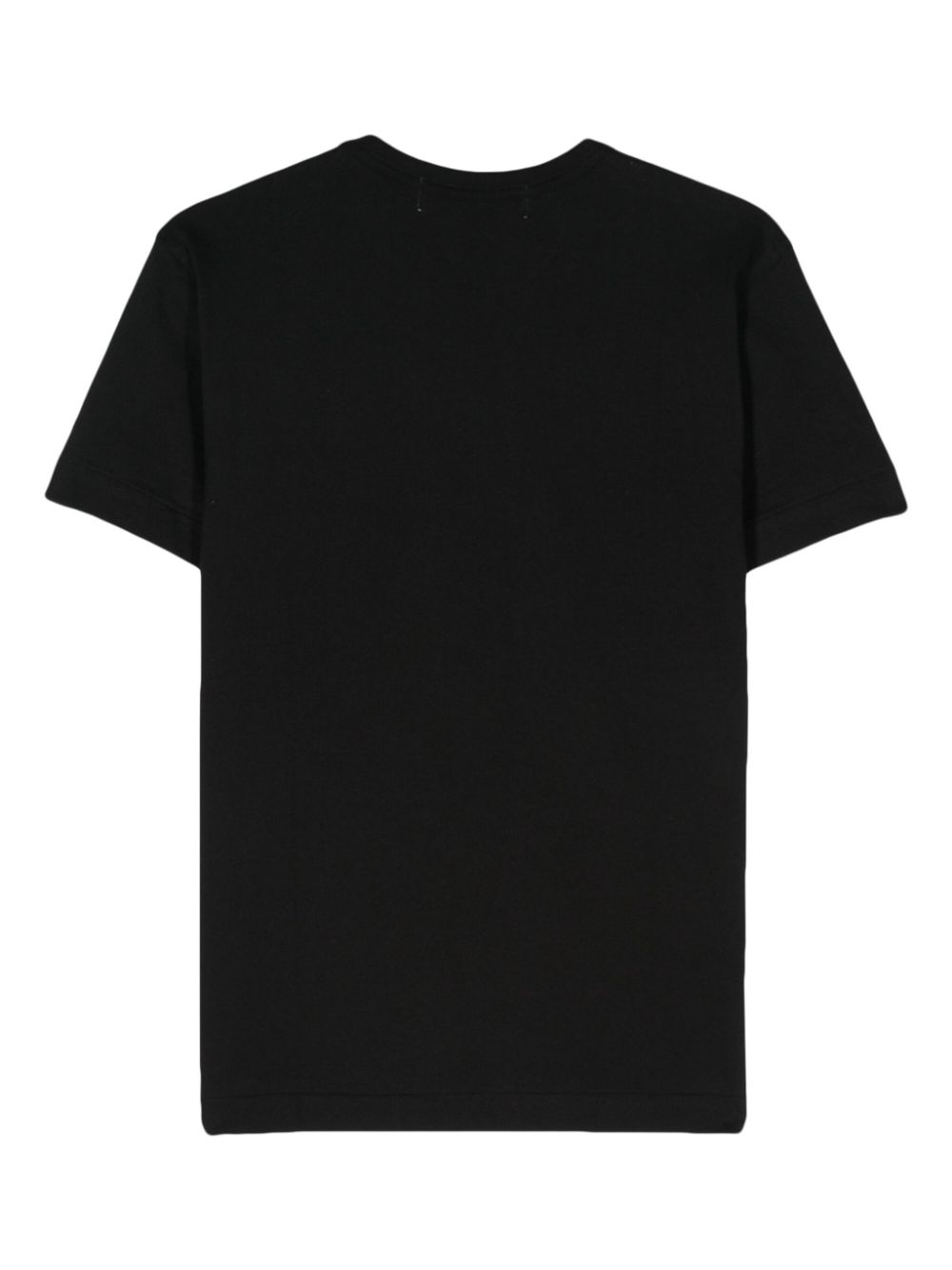 T-shirt nera texture jersey di cotone